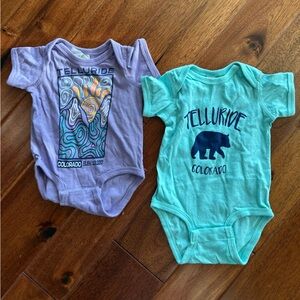 Rabbit Skins Purple Baby Onesie - Telluride, Colorado